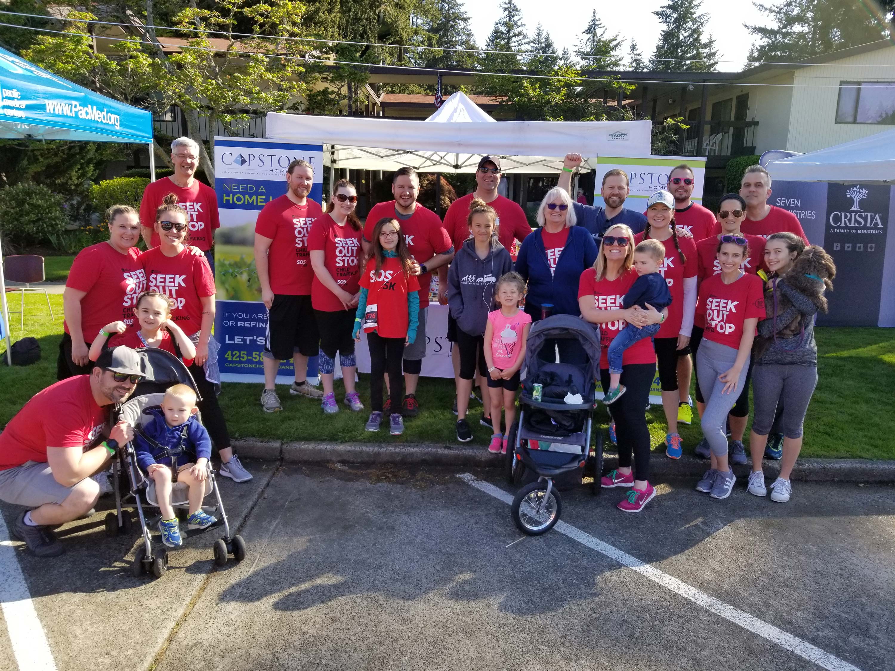 Capstone Home Loans staff and their families have joined and supported World Concern's Free Them 5k for years